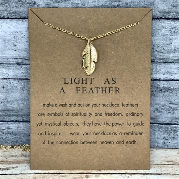 Jewelry - Light As A Feather Make A Wish Necklace